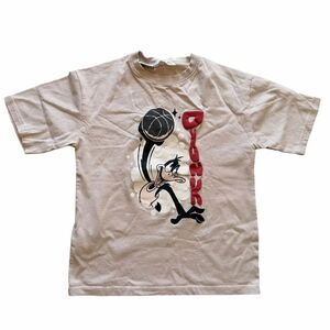 MANGO Kids Looney Tunes Daffy Duck Basketball T-Shirt beige graphic print of Daf